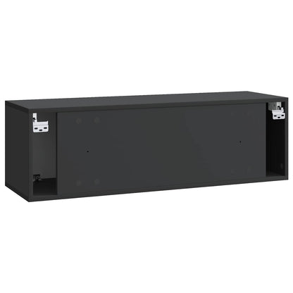 Mobile Porta TV da Muro Montaggio a parete Nero 98 x 31 x 30 cm | homemem39