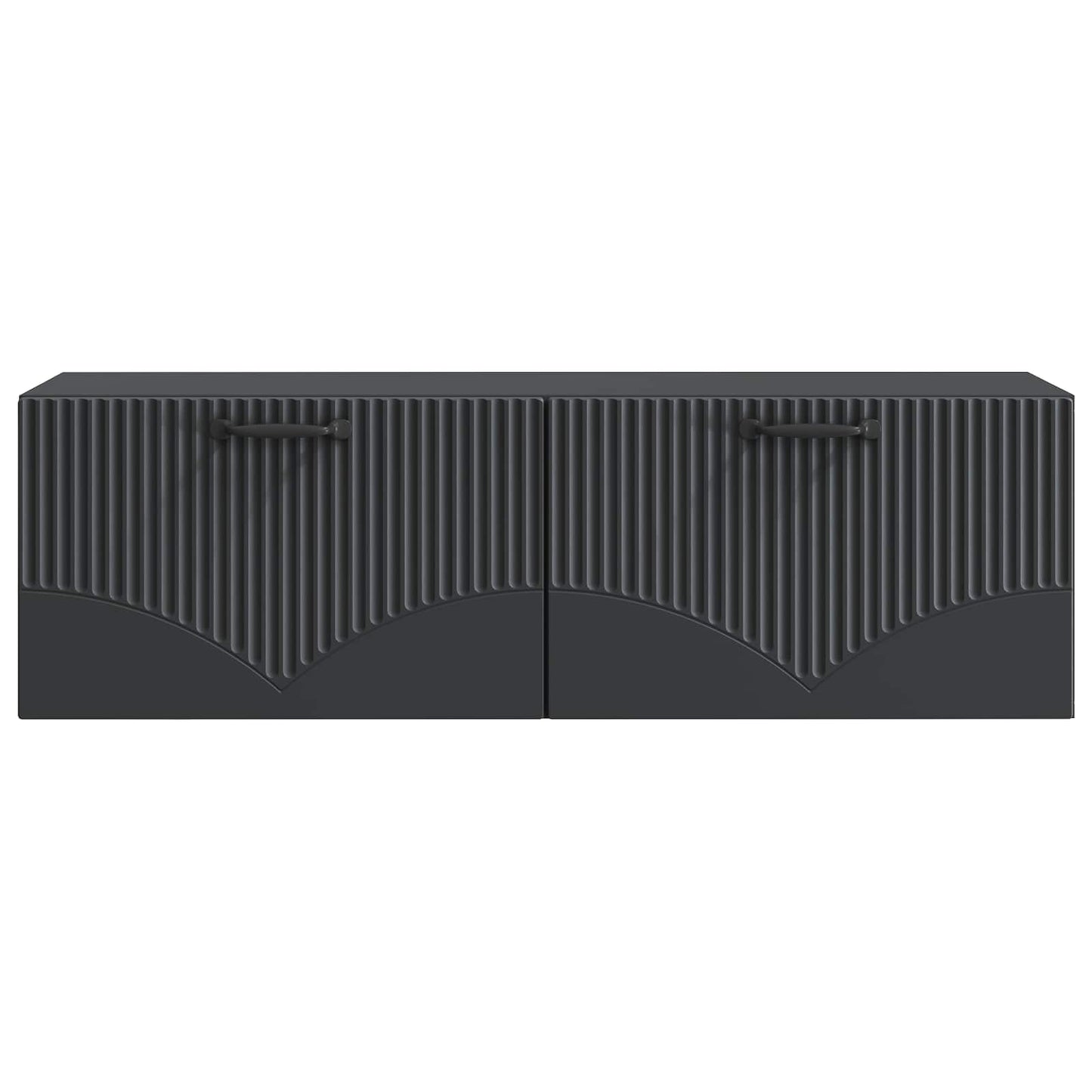Mobile Porta TV da Muro Montaggio a parete Nero 98 x 31 x 30 cm | homemem39