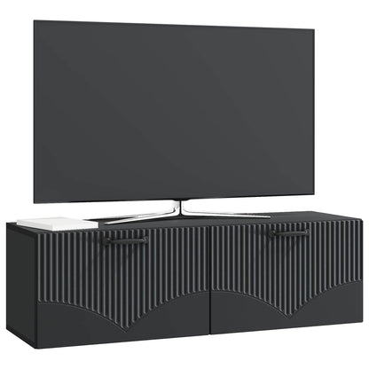 Mobile Porta TV da Muro Montaggio a parete Nero 98 x 31 x 30 cm