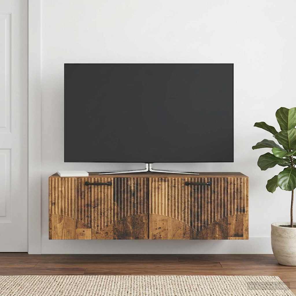 Mobile Porta TV da Muro Legno antico 98 x 31 x 30 cm