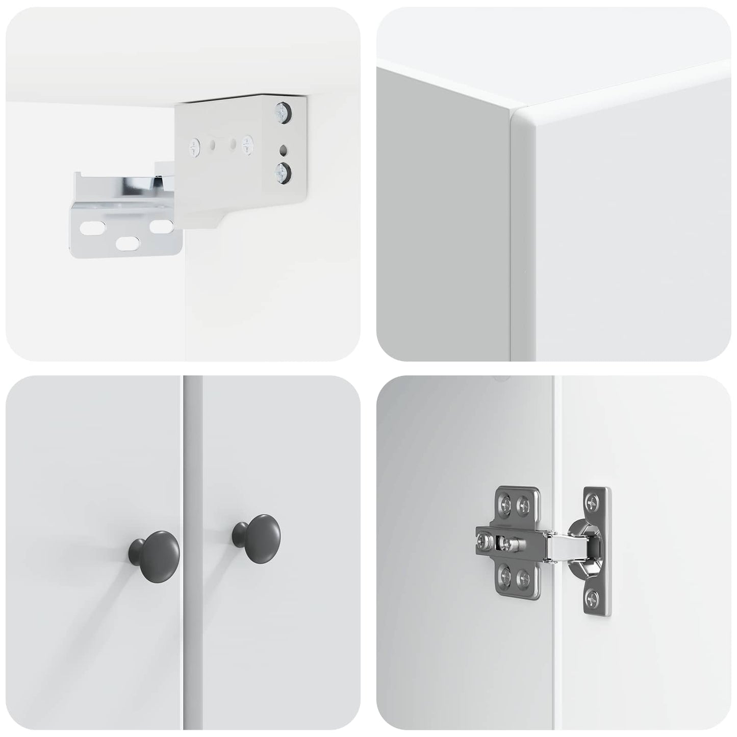 Mobiletto a muro Bianco 66 x 34,5 x 90 cm Legno ingegnerizzato | homemem39