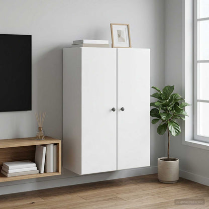 Mobiletto a muro Bianco 66 x 34,5 x 90 cm Legno ingegnerizzato | homemem39