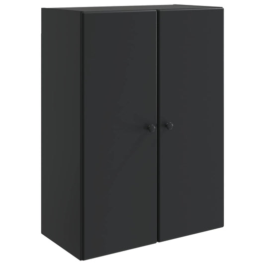 Mobiletto a muro Nero 66 x 34,5 x 90 cm Legno ingegnerizzato | homemem39