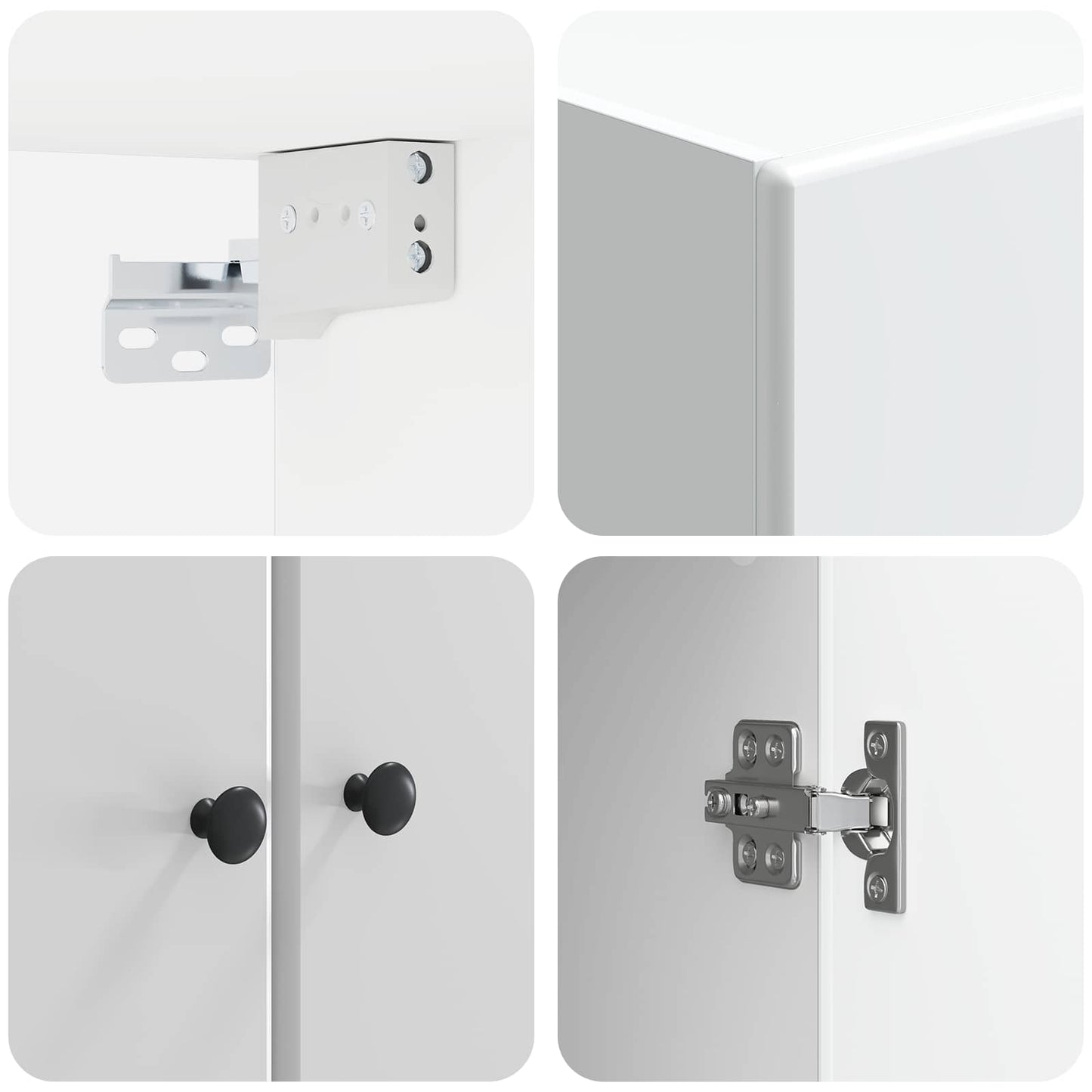 Mobiletto a muro Bianco Lucido 66 x 34,5 x 90 cm | homemem39