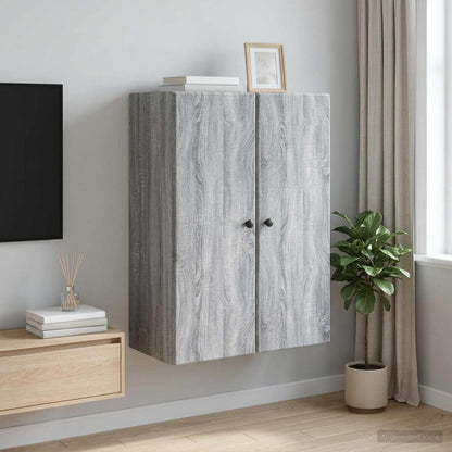 Mobiletto a muro Sonoma grigio 66 x 34,5 x 90 cm | homemem39