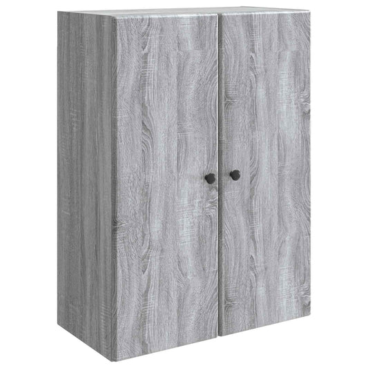 Mobiletto a muro Sonoma grigio 66 x 34,5 x 90 cm | homemem39