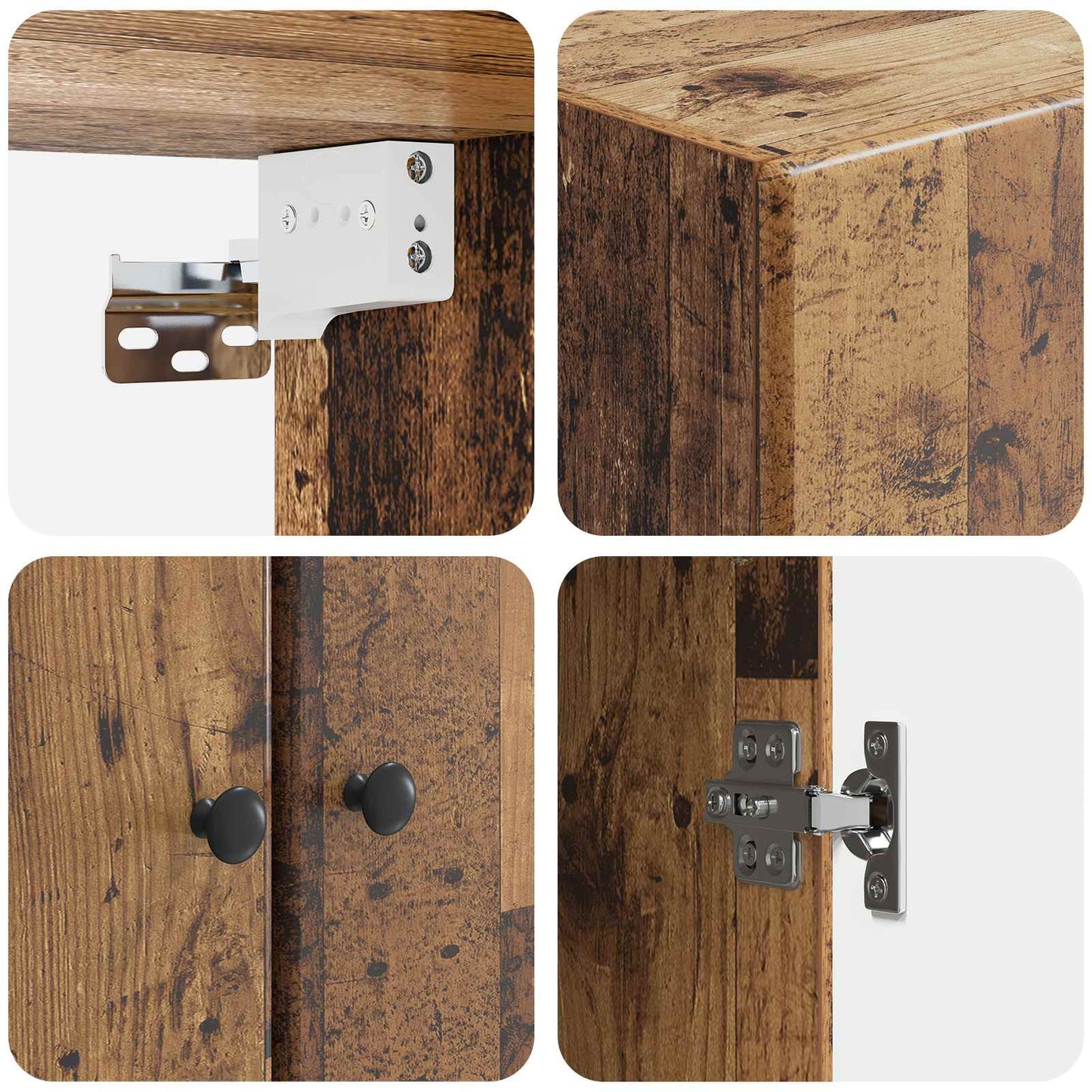 Mobiletto a muro Legno antico 66 x 34,5 x 90 cm | homemem39
