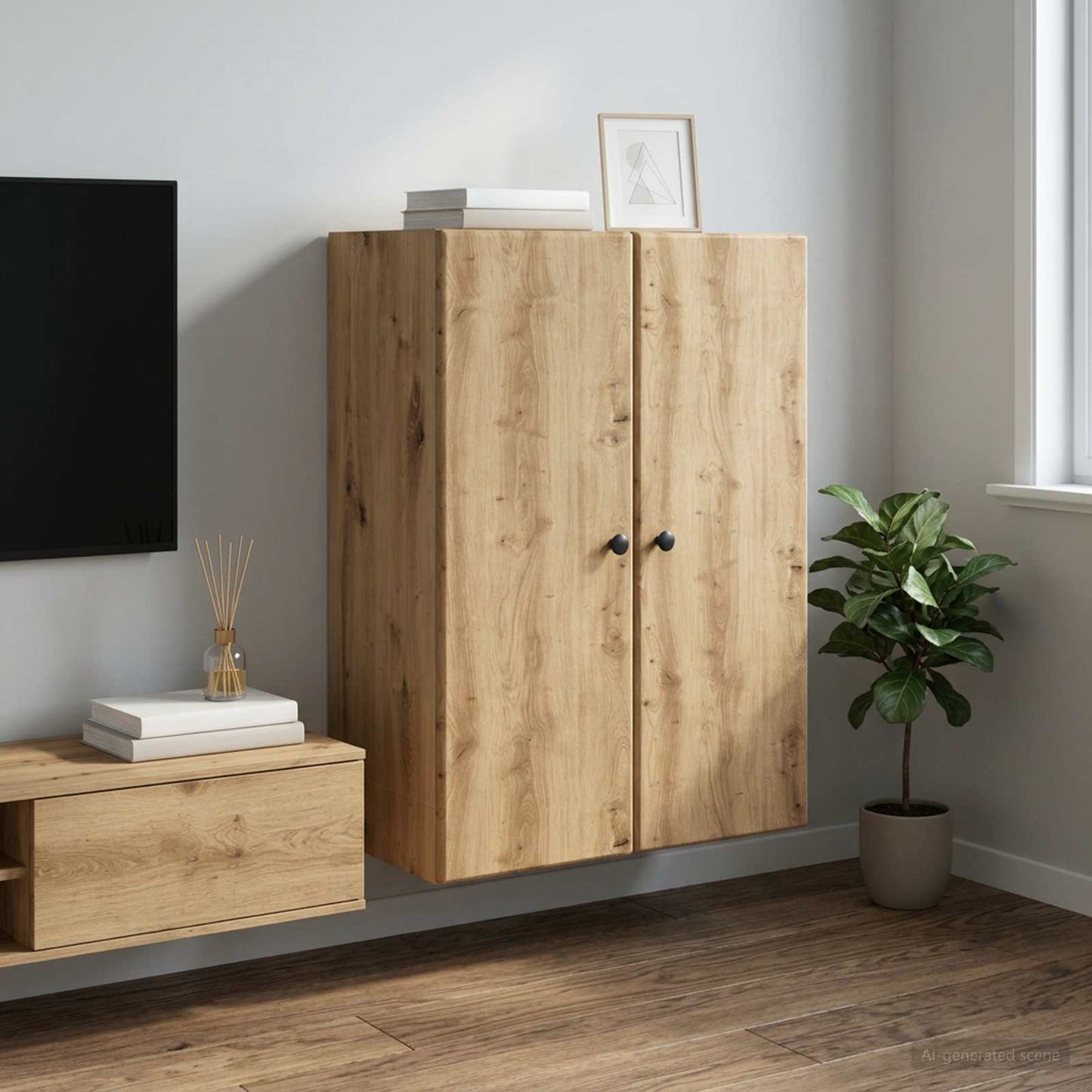 Mobiletto a muro 66 x 34,5 x 90 cm Legno ingegnerizzato | homemem39