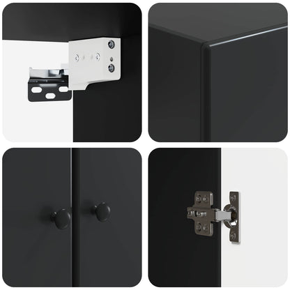 Mobiletto a muro Nero 59 x 31 x 60 cm Legno ingegnerizzato | homemem39