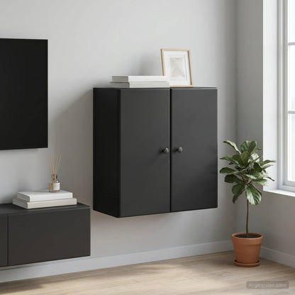 Mobiletto a muro Nero 59 x 31 x 60 cm Legno ingegnerizzato | homemem39