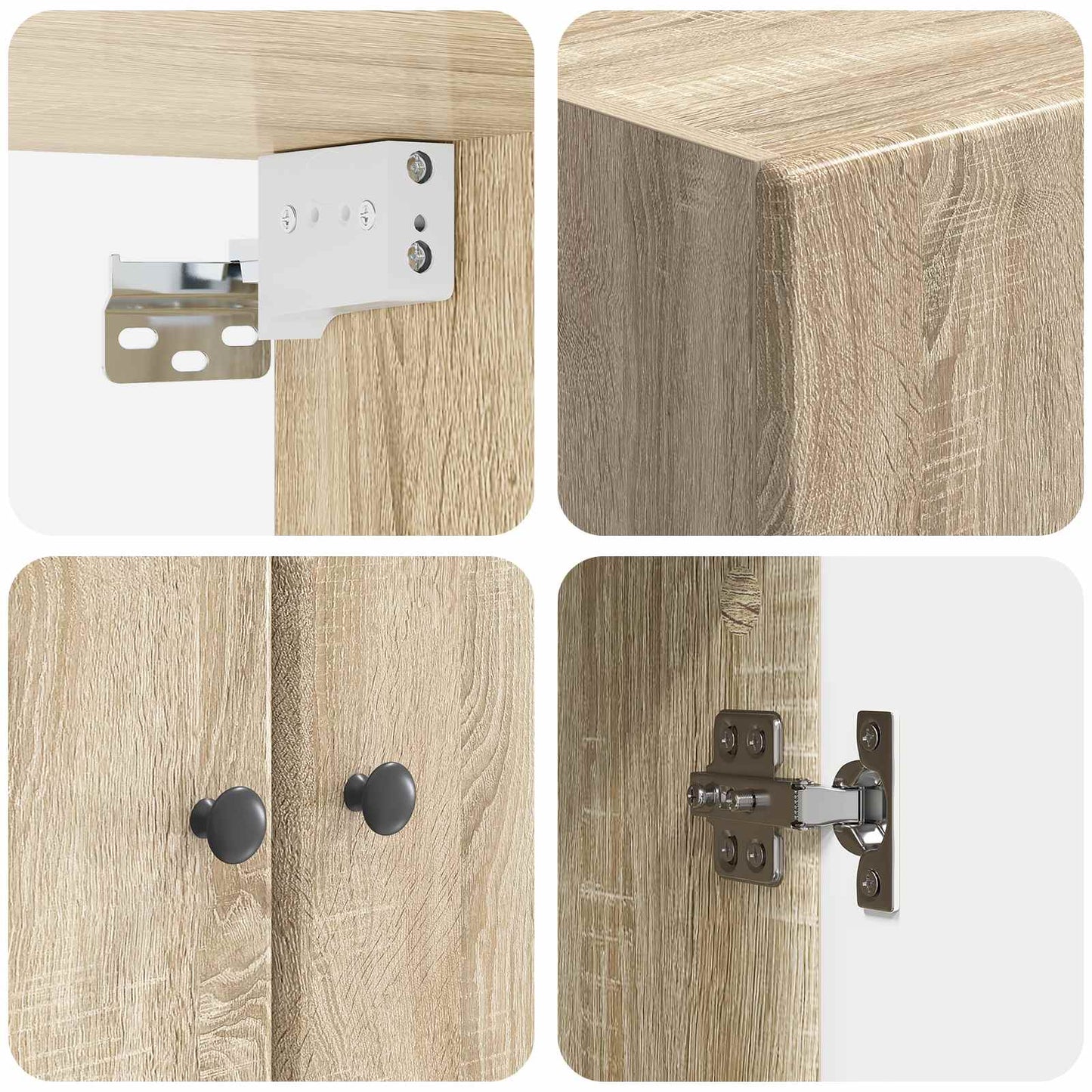 Mobiletto a muro Rovere Sonoma 59 x 31 x 60 cm | homemem39