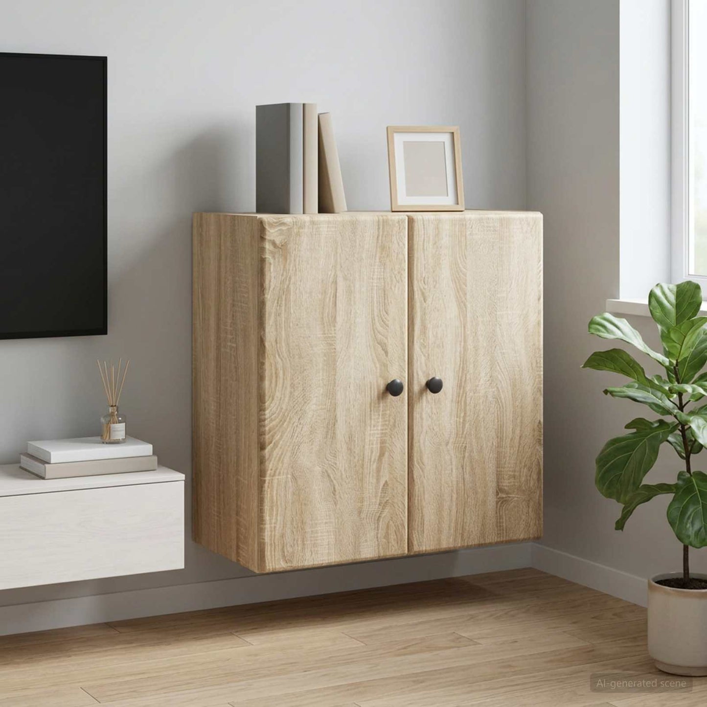 Mobiletto a muro Rovere Sonoma 59 x 31 x 60 cm