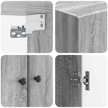 Mobiletto a muro Sonoma grigio 59 x 31 x 60 cm | homemem39
