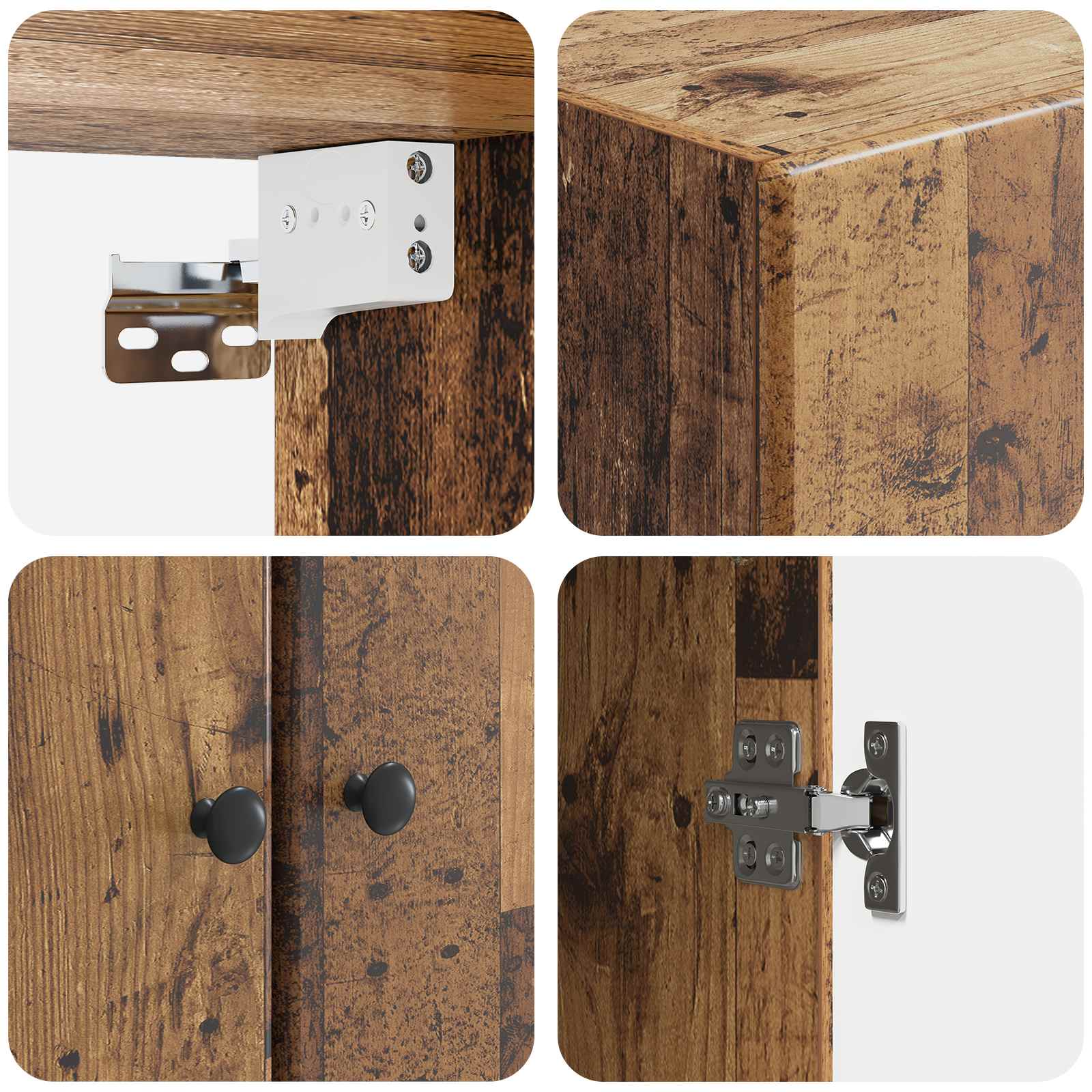 Mobiletto a muro Legno antico 59 x 31 x 60 cm | homemem39