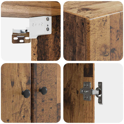 Mobiletto a muro Legno antico 59 x 31 x 60 cm | homemem39
