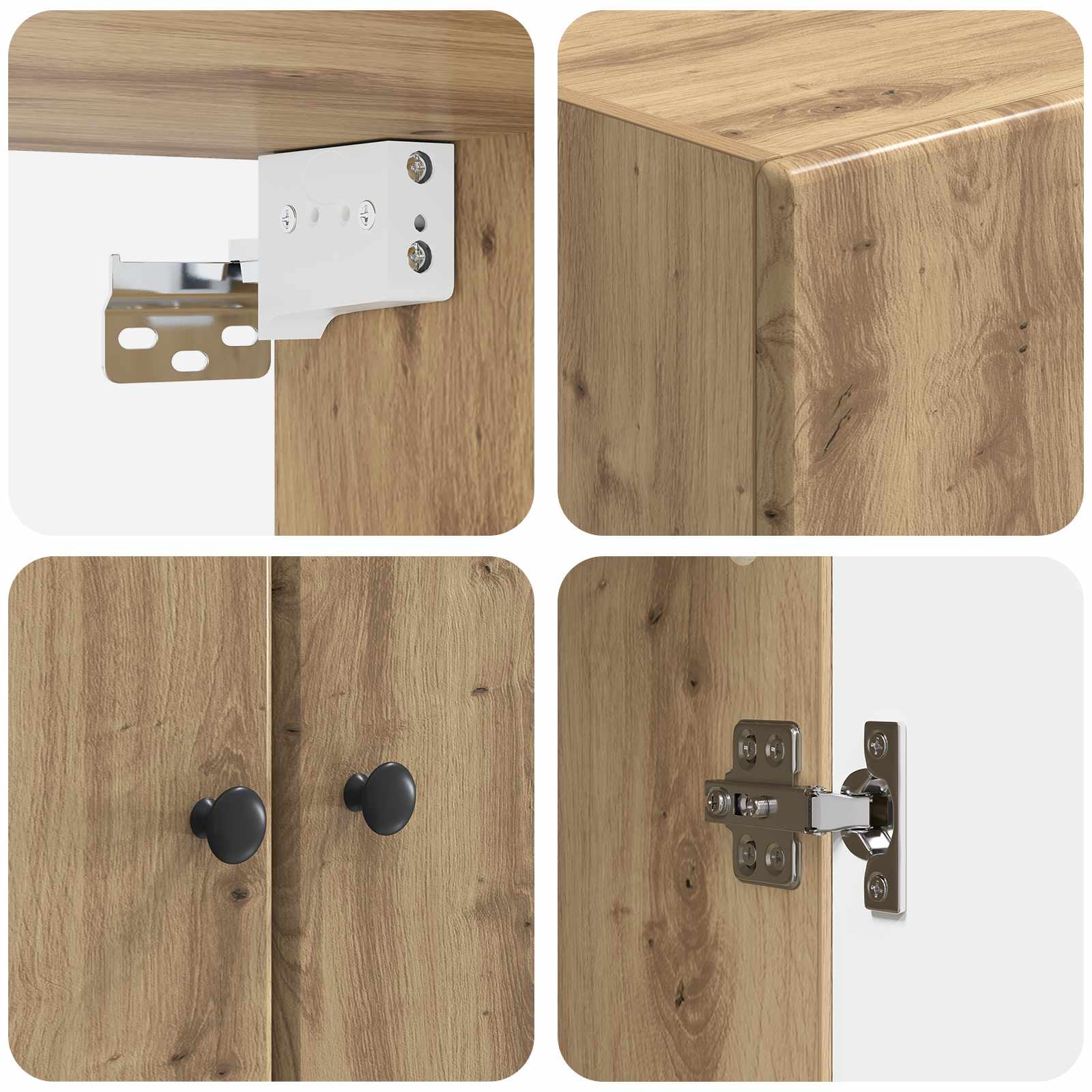 Mobiletto a muro Rovere Artigianale 59 x 31 x 60 cm | homemem39