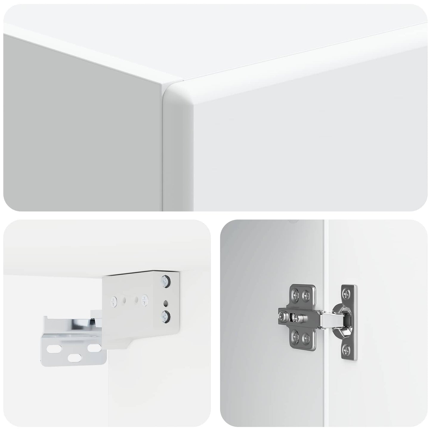 Mobiletto a muro Bianco 33 x 34,5 x 90 cm Legno ingegnerizzato | homemem39