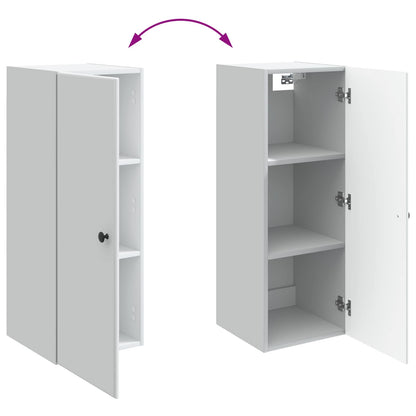 Mobiletto a muro Bianco 33 x 34,5 x 90 cm Legno ingegnerizzato | homemem39