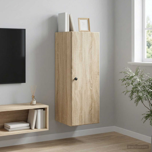 Mobiletto a muro Rovere Sonoma 33 x 34,5 x 90 cm | homemem39