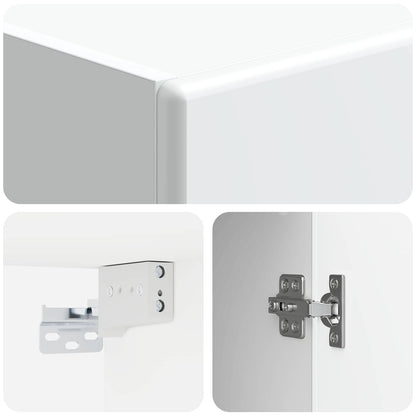 Mobiletto a muro Bianco Lucido 33 x 34,5 x 90 cm | homemem39
