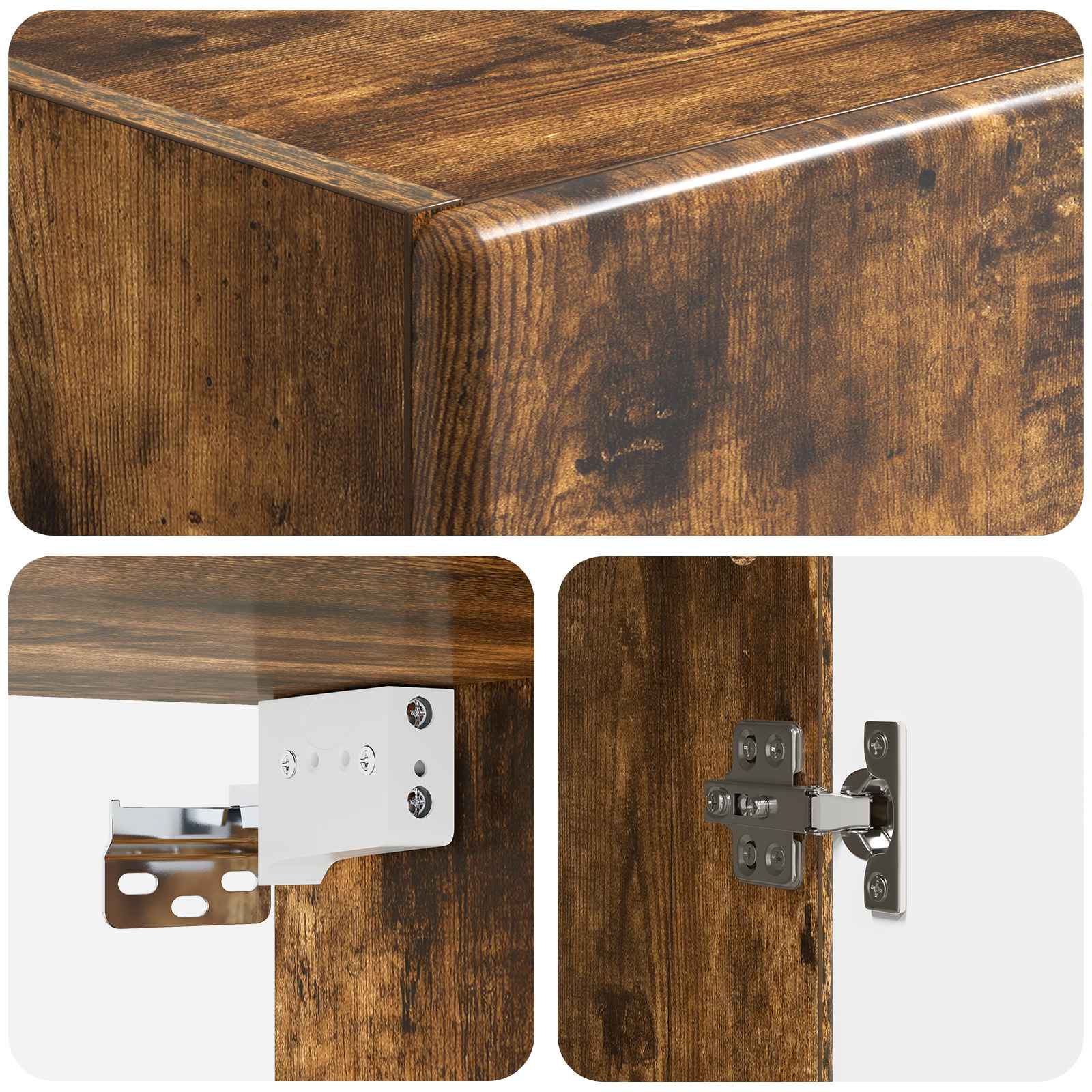 Mobiletto a muro Rovere Fumo 33 x 34,5 x 90 cm | homemem39