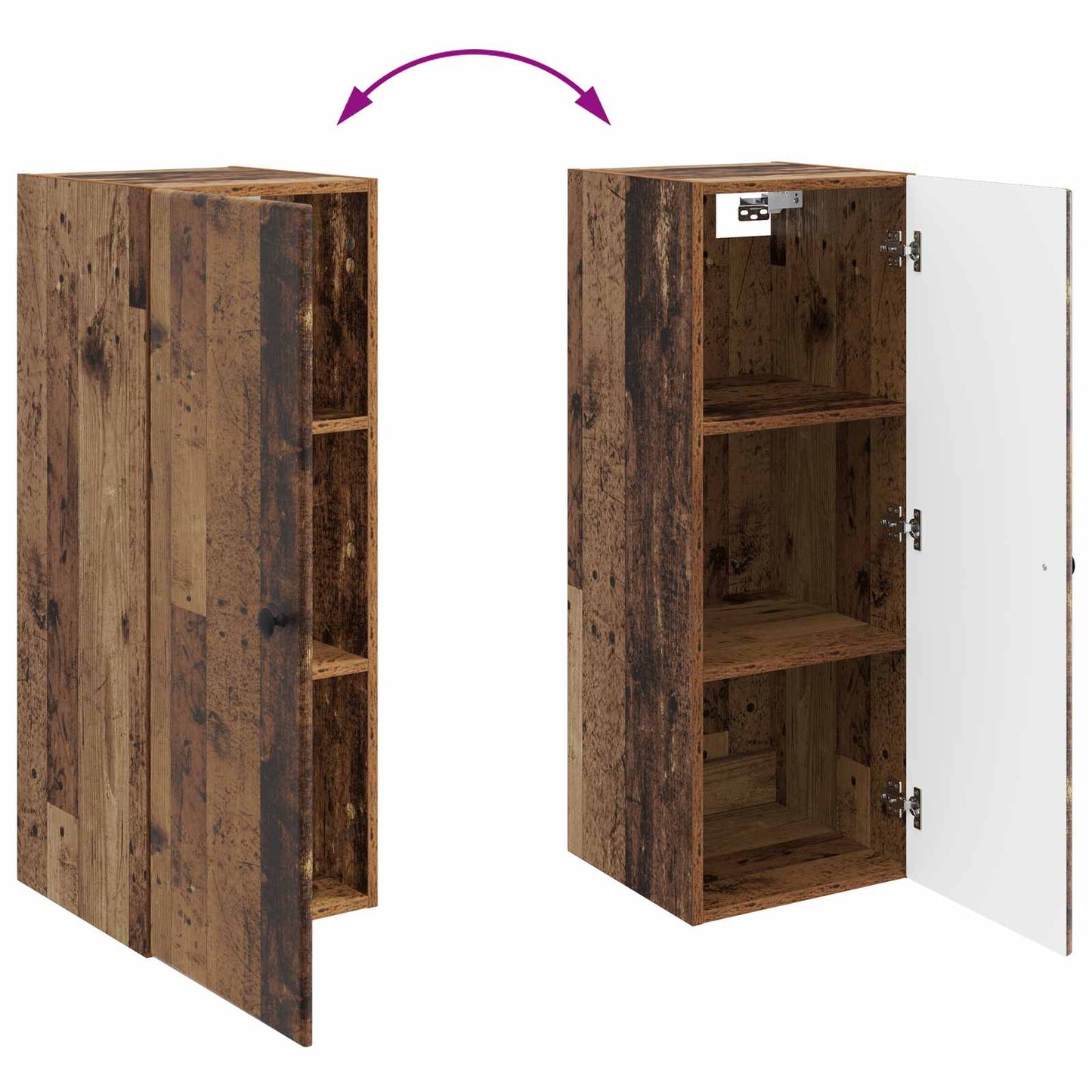 Mobiletto a muro Legno antico 33 x 34,5 x 90 cm | homemem39