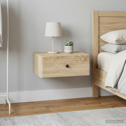 Mobiletto da notte a muro 2 pcs Rovere Sonoma 49 x 34,5 x 20 cm | homemem39