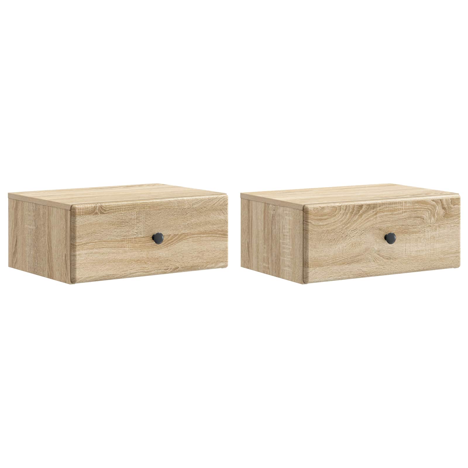 Mobiletto da notte a muro 2 pcs Rovere Sonoma 49 x 34,5 x 20 cm | homemem39