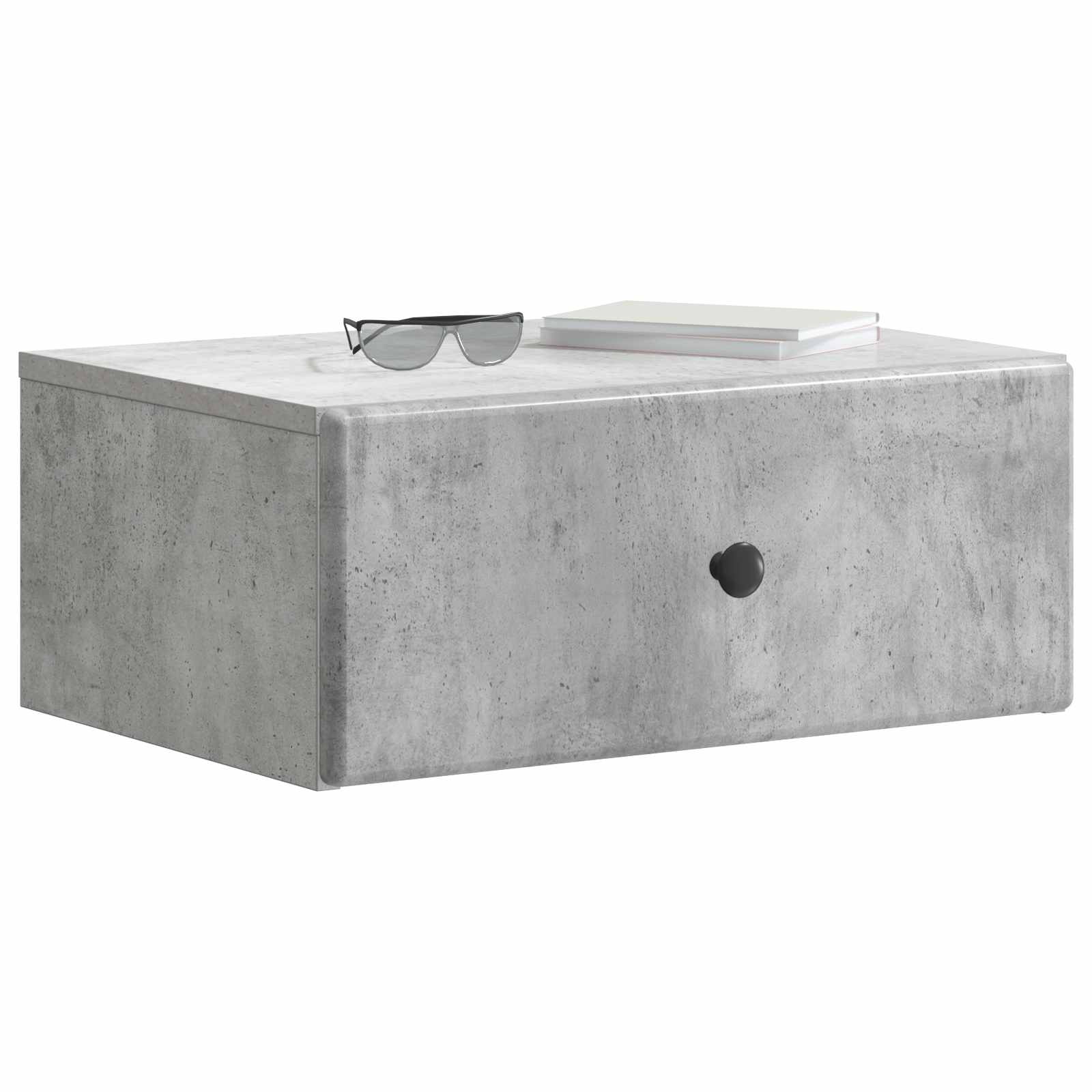 Mobiletto da notte a muro Grigio Cemento 49 x 34,5 x 20 cm | homemem39
