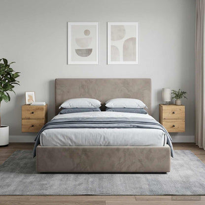 Mobiletto da notte a muro 2 pz Rovere Artigianale