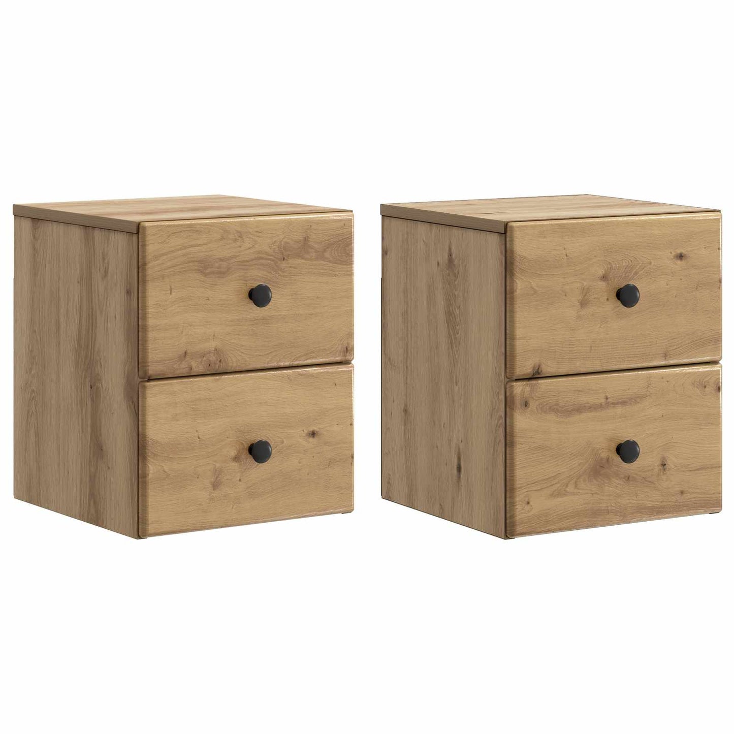 Mobiletto da notte a muro con cassetto 2 pcs Rovere Artigianale | homemem39