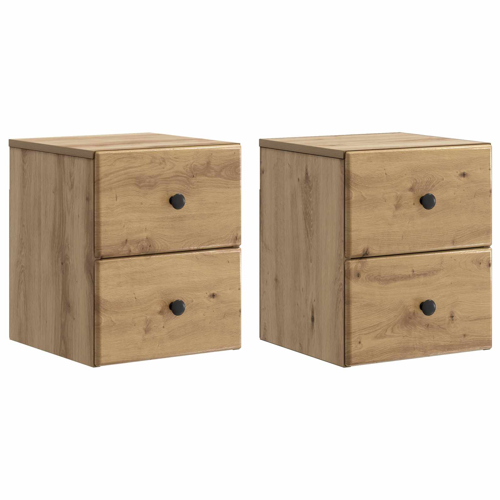 Mobiletto da notte a muro con cassetto 2 pcs Rovere Artigianale | homemem39