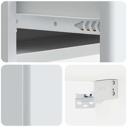 Tavolino da Parete Laterale Bianco 59 x 34,5 x 17 cm | homemem39