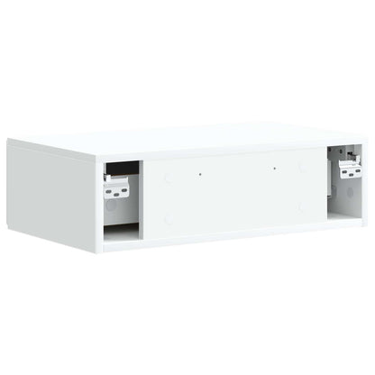 Tavolino da Parete Laterale Bianco 59 x 34,5 x 17 cm