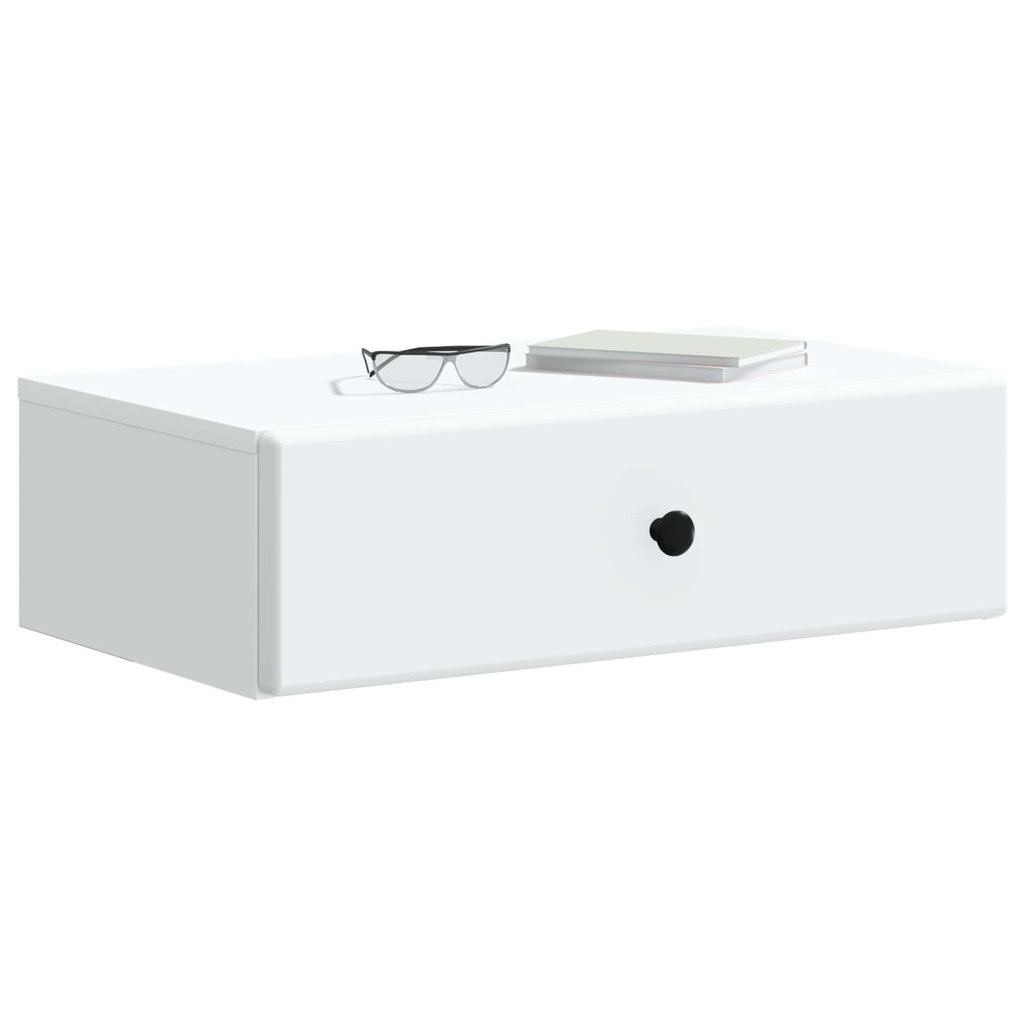 Tavolino da Parete Laterale Bianco 59 x 34,5 x 17 cm | homemem39