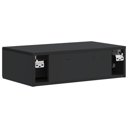 Tavolino da Parete Laterale Nero 59 x 34,5 x 17 cm | homemem39
