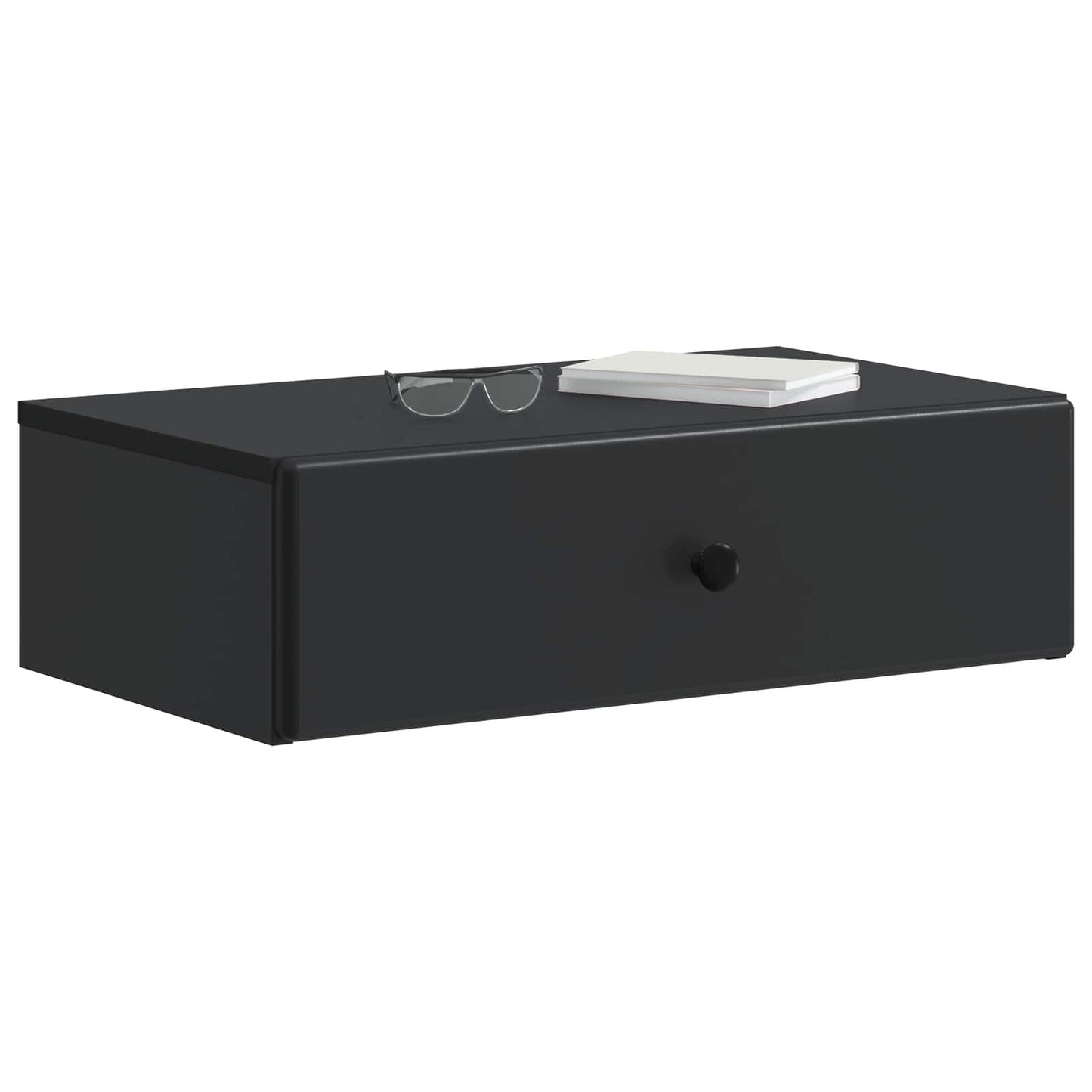 Tavolino da Parete Laterale Nero 59 x 34,5 x 17 cm | homemem39