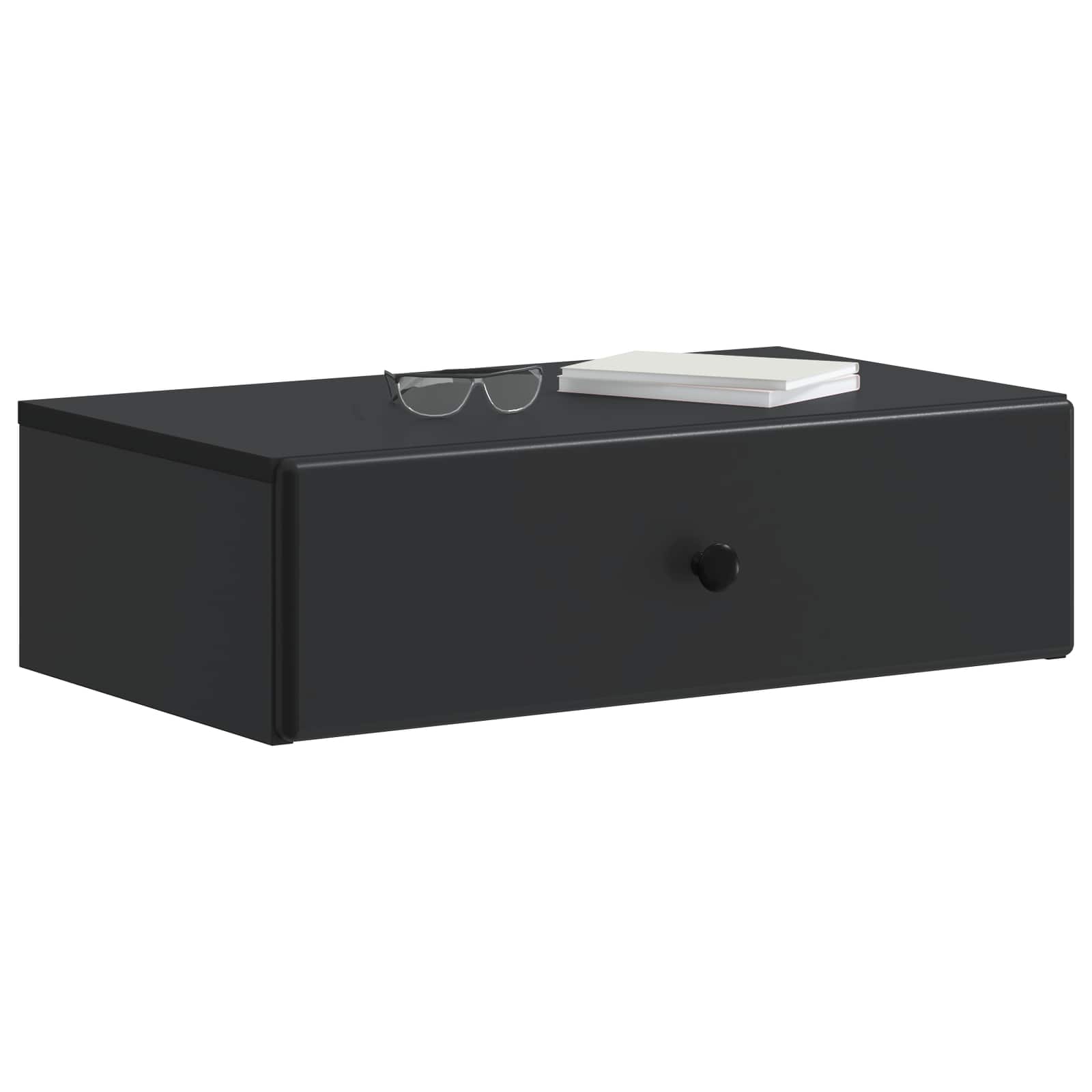 Tavolino da Parete Laterale Nero 59 x 34,5 x 17 cm | homemem39