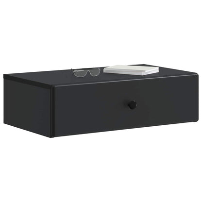 Tavolino da Parete Laterale Nero 59 x 34,5 x 17 cm