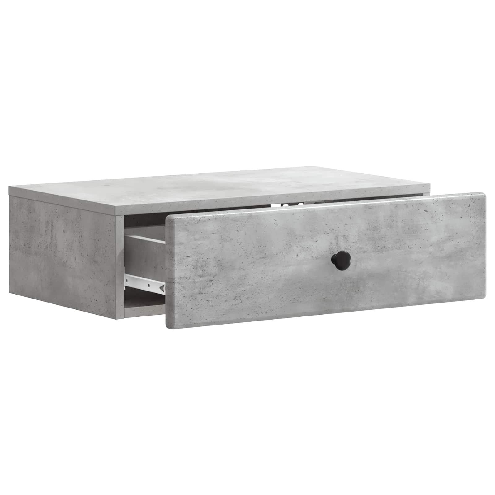 Tavolino da Parete Laterale Grigio Cemento 59 x 34,5 x 17 cm | homemem39