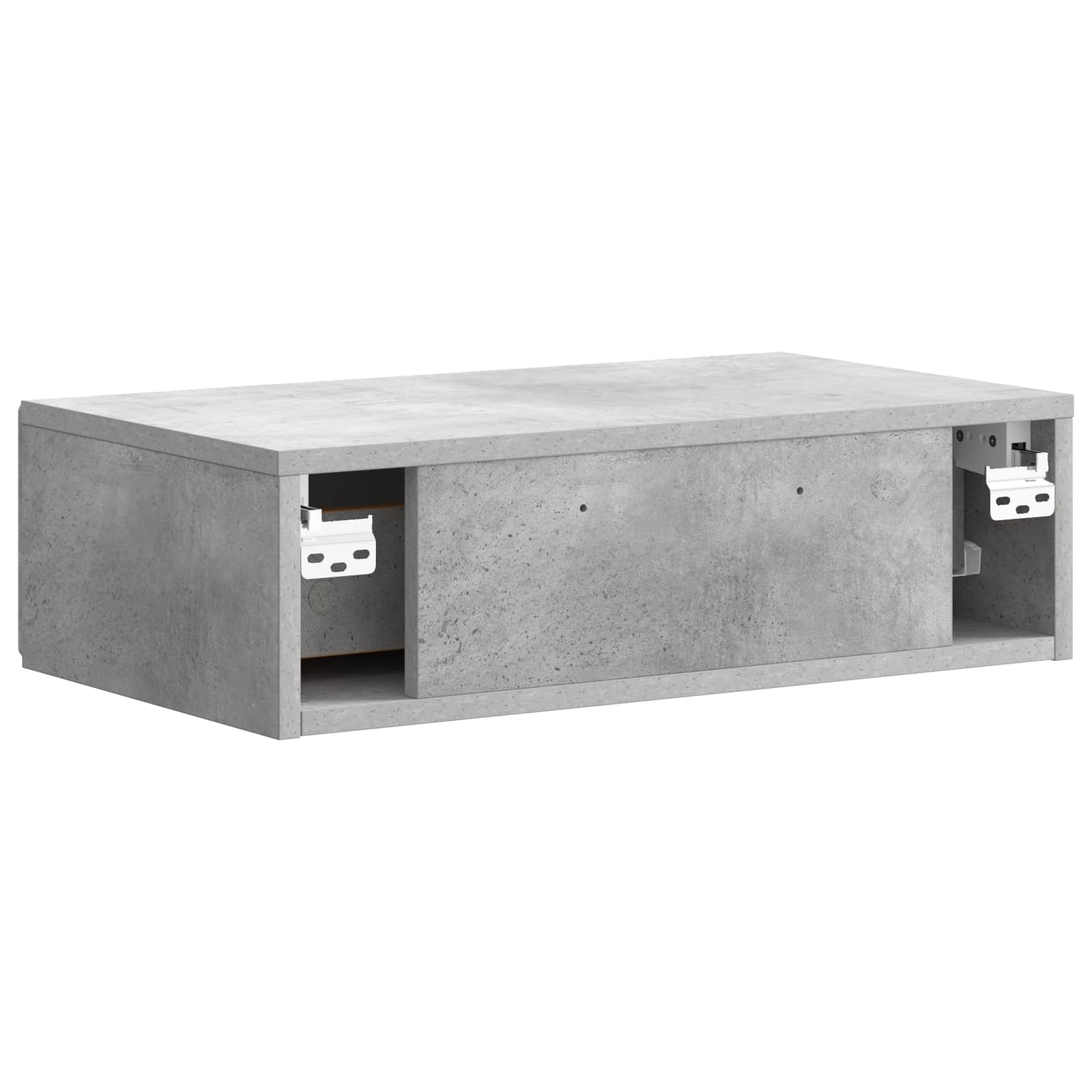 Tavolino da Parete Laterale Grigio Cemento 59 x 34,5 x 17 cm | homemem39