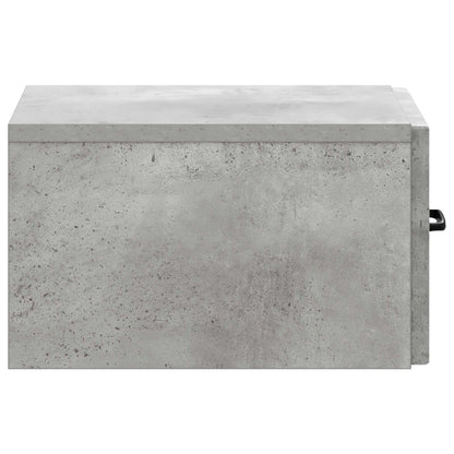 Tavolino da Parete Laterale Grigio Cemento 59 x 34,5 x 17 cm