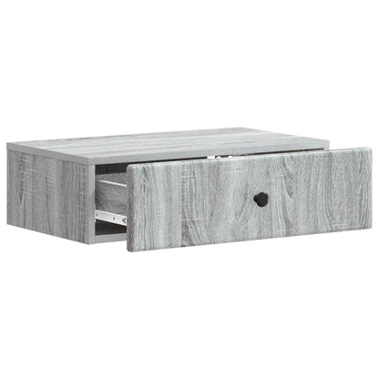 Tavolino da Parete Laterale Grigio Sonoma 59 x 34,5 x 17 cm | homemem39