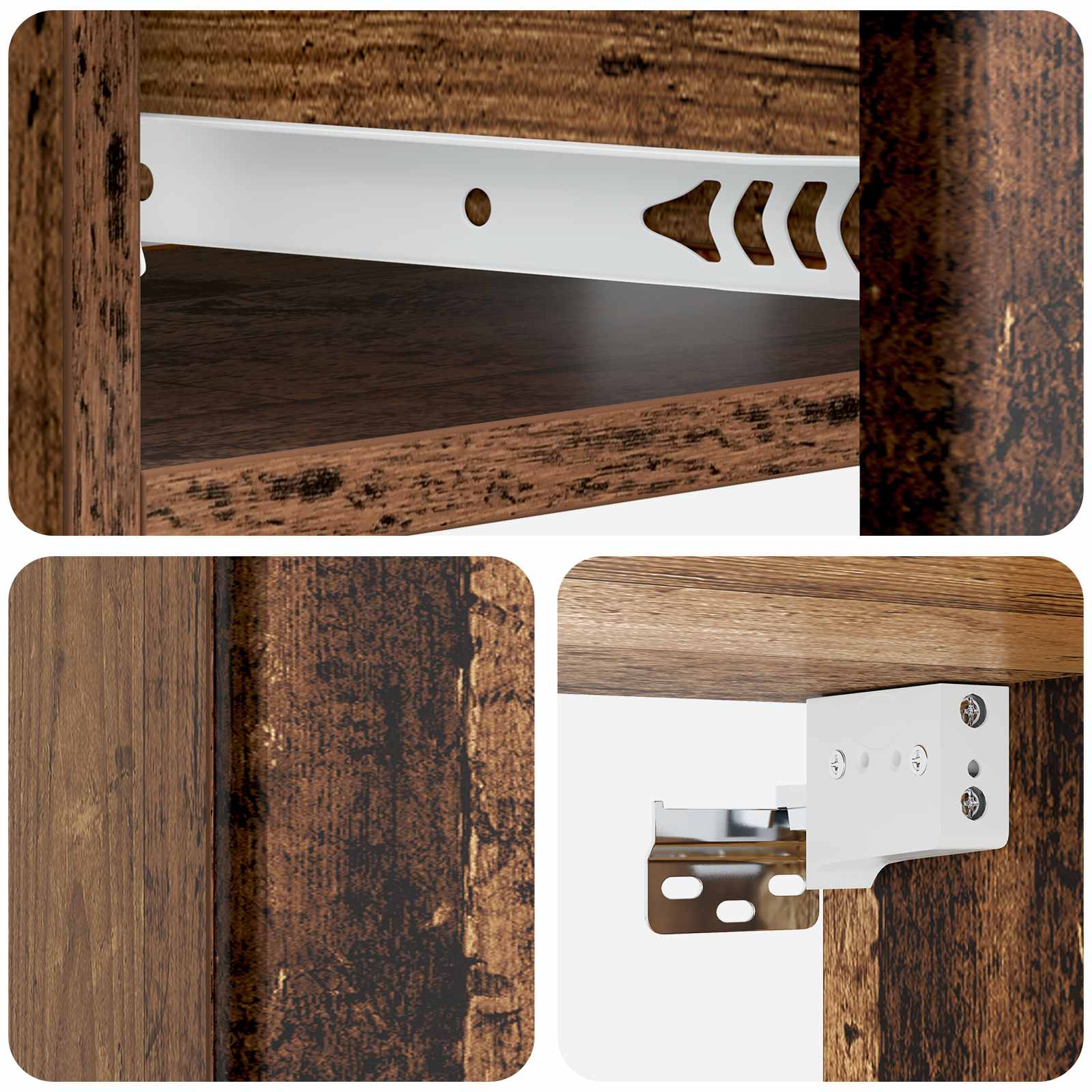Tavolino da Parete Laterale Legno antico 59 x 34,5 x 17 cm | homemem39
