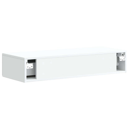 Tavolino da Parete Laterale Bianco 87,5 x 34,5 x 17 cm