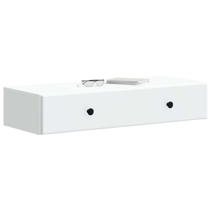 Tavolino da Parete Laterale Bianco 87,5 x 34,5 x 17 cm