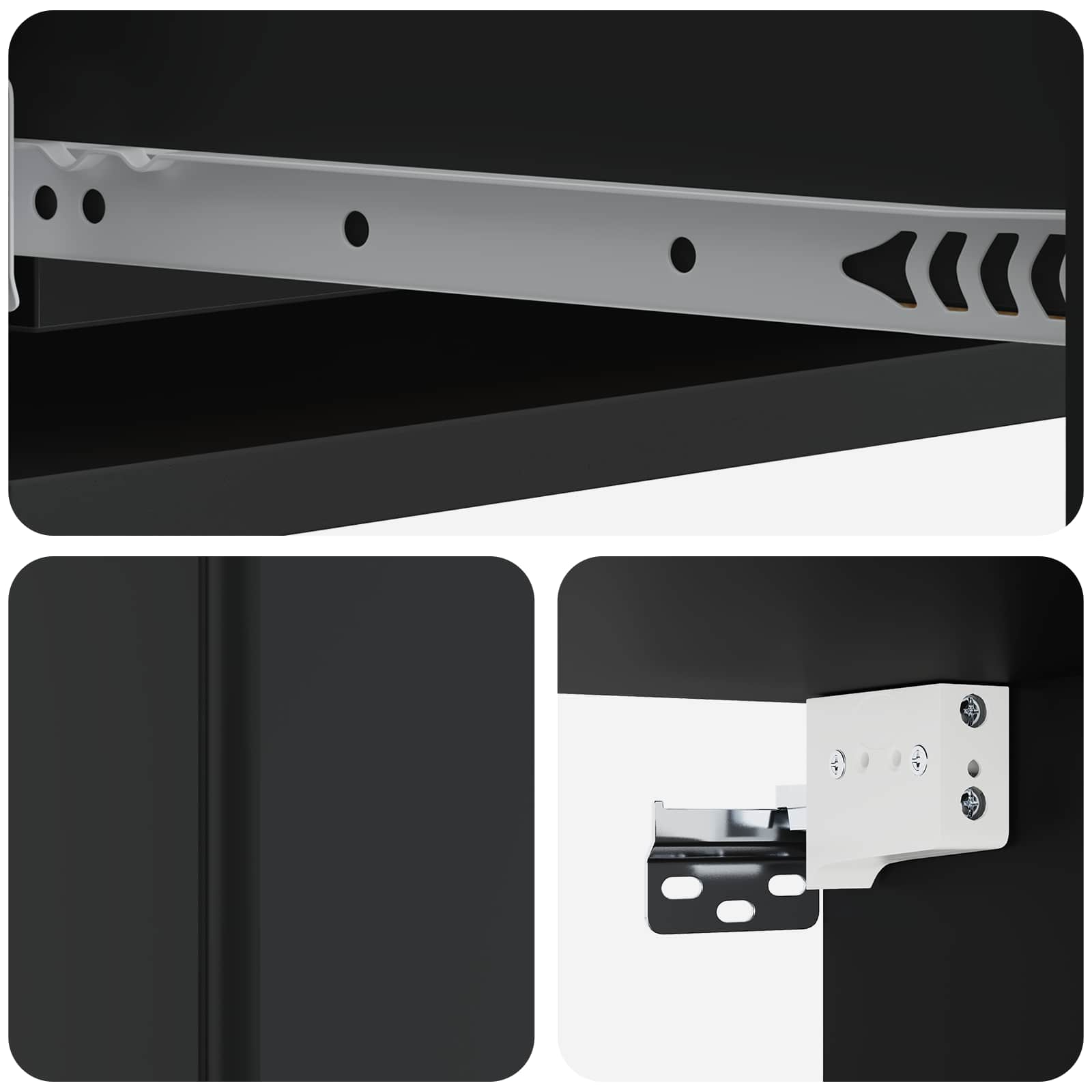 Tavolino da Parete Laterale Nero 87,5 x 34,5 x 17 cm | homemem39