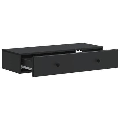 Tavolino da Parete Laterale Nero 87,5 x 34,5 x 17 cm | homemem39