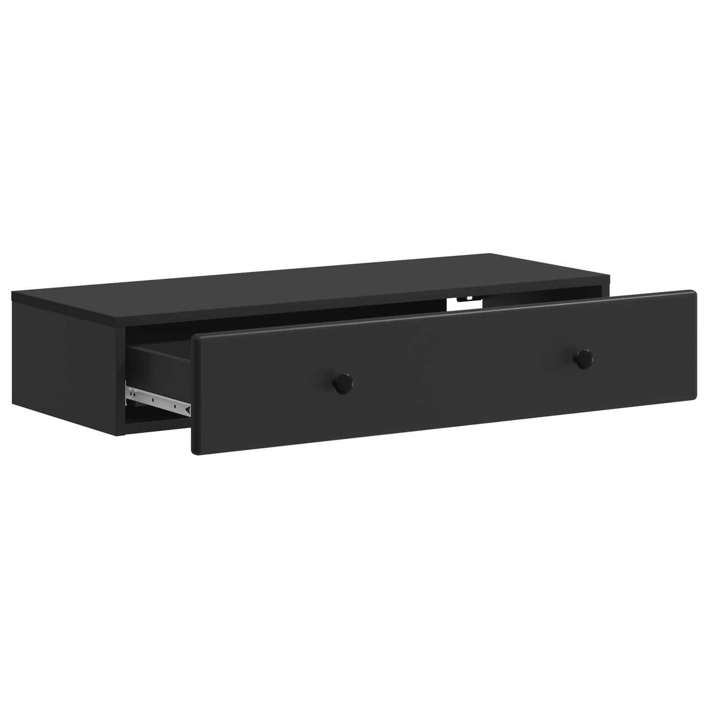 Tavolino da Parete Laterale Nero 87,5 x 34,5 x 17 cm