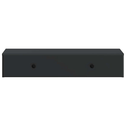 Tavolino da Parete Laterale Nero 87,5 x 34,5 x 17 cm